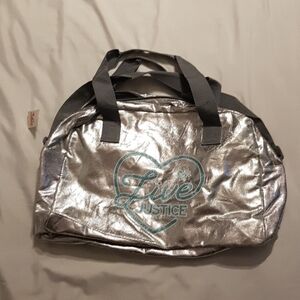 Justice silver duffle bag, New